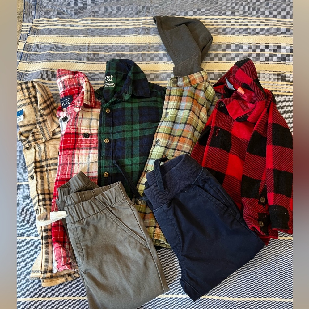 2T Flannel and Pants Bundle